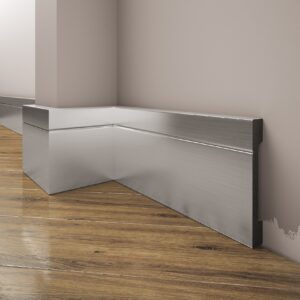 H=11cm DŁUGA, kolor ALUMINIUM - listwa przypodłogowa z polistyrenu LPC-20a