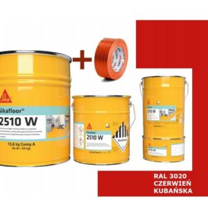 ŻYWICA do GARAŻU sikafloor 2510W RAL 3020 farba epoksydowa na posadzkę 20kg wewnętrzna, na beton‚