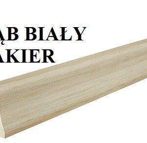 ◊ H=4cm dąb BIAŁY / BANANA / CHEESECAKE -lakier biały, listwa przypodłogowa- P10, DŁ=2.20m - tylko od 10szt