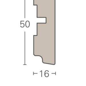 H=5cm listwa przypodłogowa SL5 w dedykowanych kolorach do paneli PARADOR - 16 x 50mm