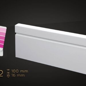 10cm WYBRANY kolor RAL lub NCS, lakier półmat, listwa przypodłogowa z MDF - 10/2 - kolor na zamówienie