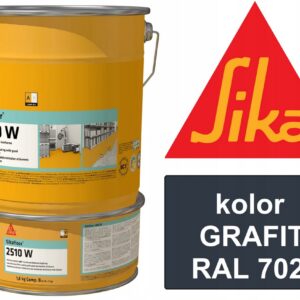 ŻYWICA do GARAŻU sikafloor 2510W RAL 7024 farba epoksydowa na posadzkę 5kg wewnętrzna, na beton‚