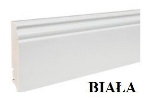 ◊ H=10cm BIAŁA LAKIEROWANA ! listwa przypodłogowa drewniana Elite- PW9H, DŁ=2,20m - tylko od 10szt