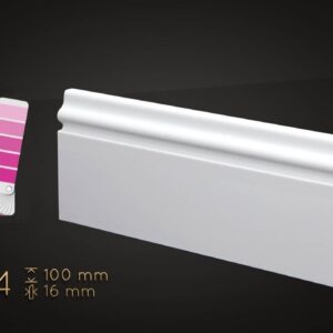 10cm WYBRANY kolor RAL lub NCS, lakier półmat, listwa przypodłogowa z MDF - 10/4 - kolor na zamówienie