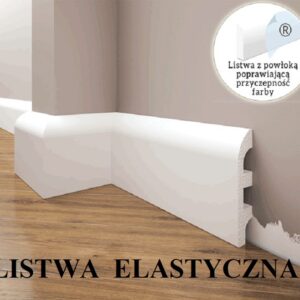 LPC-19F ELASTYCZNA listwa przyścienna GŁADKA- 2000x100x16mm DO MALOWANIA
