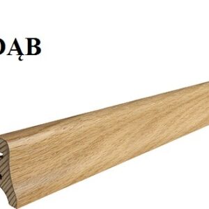 ◊ H=4cm DĄB lakier półmat, listwa przypodłogowa fornirowana - P10, DŁ=2,20m - tylko od 10szt