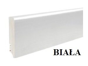 ◊ H=10cm BIAŁA LAKIEROWANA ! listwa przypodłogowa drewniana Elite- PW95, DŁ=2,20m - tylko od 10szt
