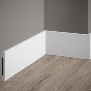 ●H=10cm BIAŁA listwa przypodłogowa - fabrycznie LAKIEROWANA (półmat) -MD013P
